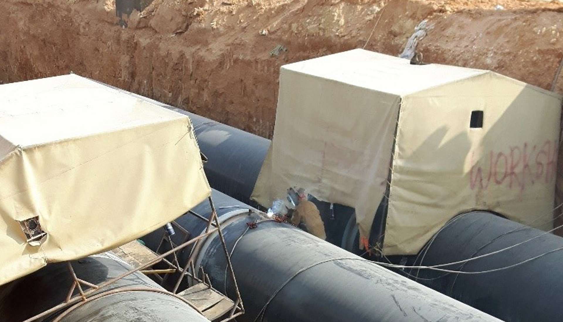 Welding in hot conditions in Saudi Arabia