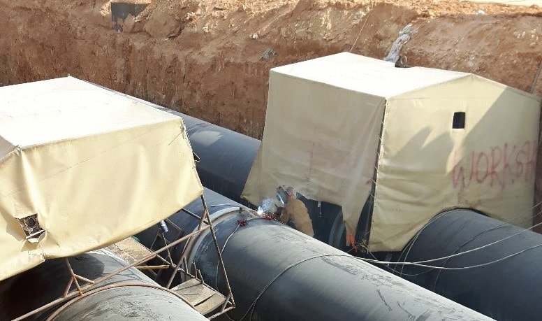 Welding in hot conditions in Saudi Arabia