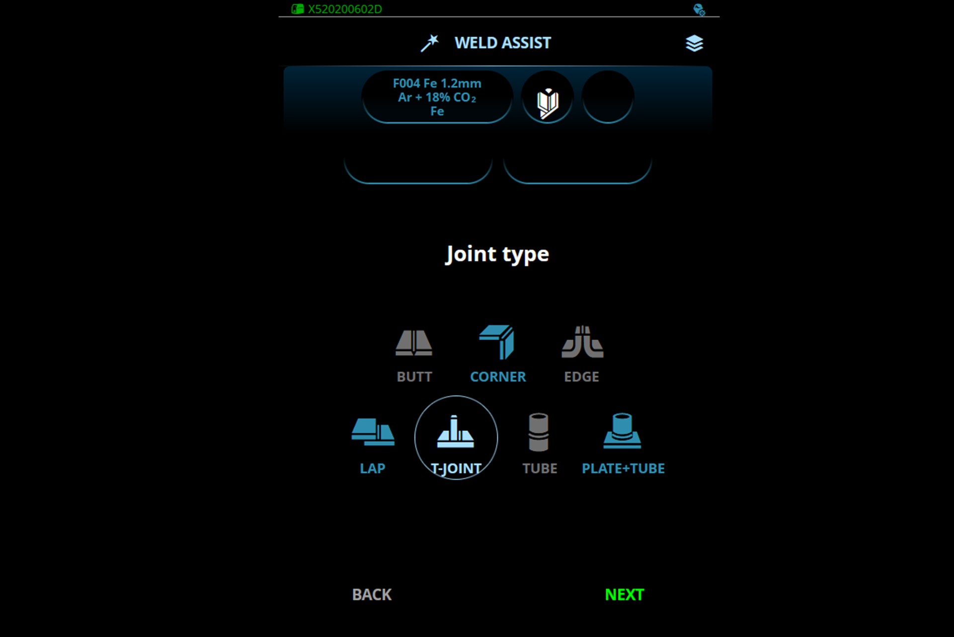 Weld Assist tool for faster parameter setting