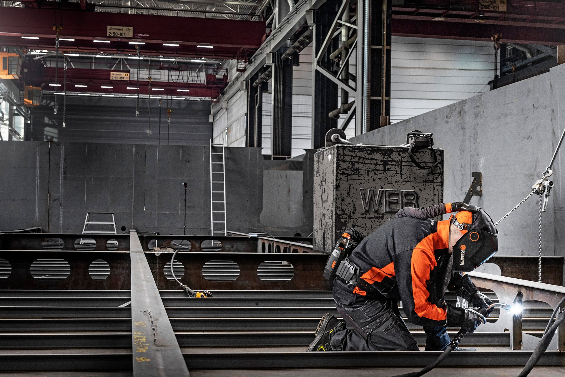 Less labor costs per welded meter