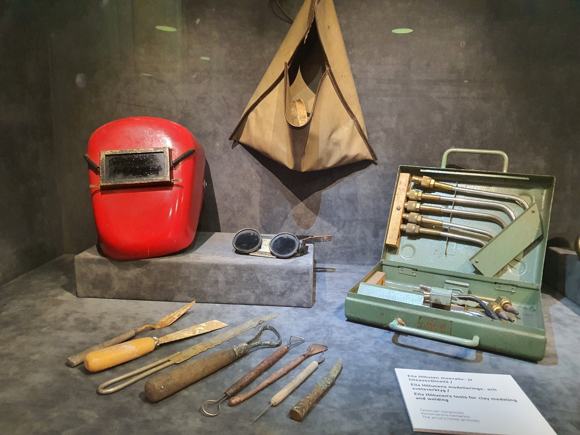 Eila Hiltunen's welding equipment from the 1960s.