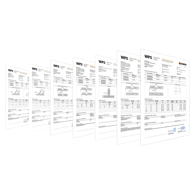 Kemppi's WPS offering for MIG/MAG, stick, steel and pipe to plate fillet welding