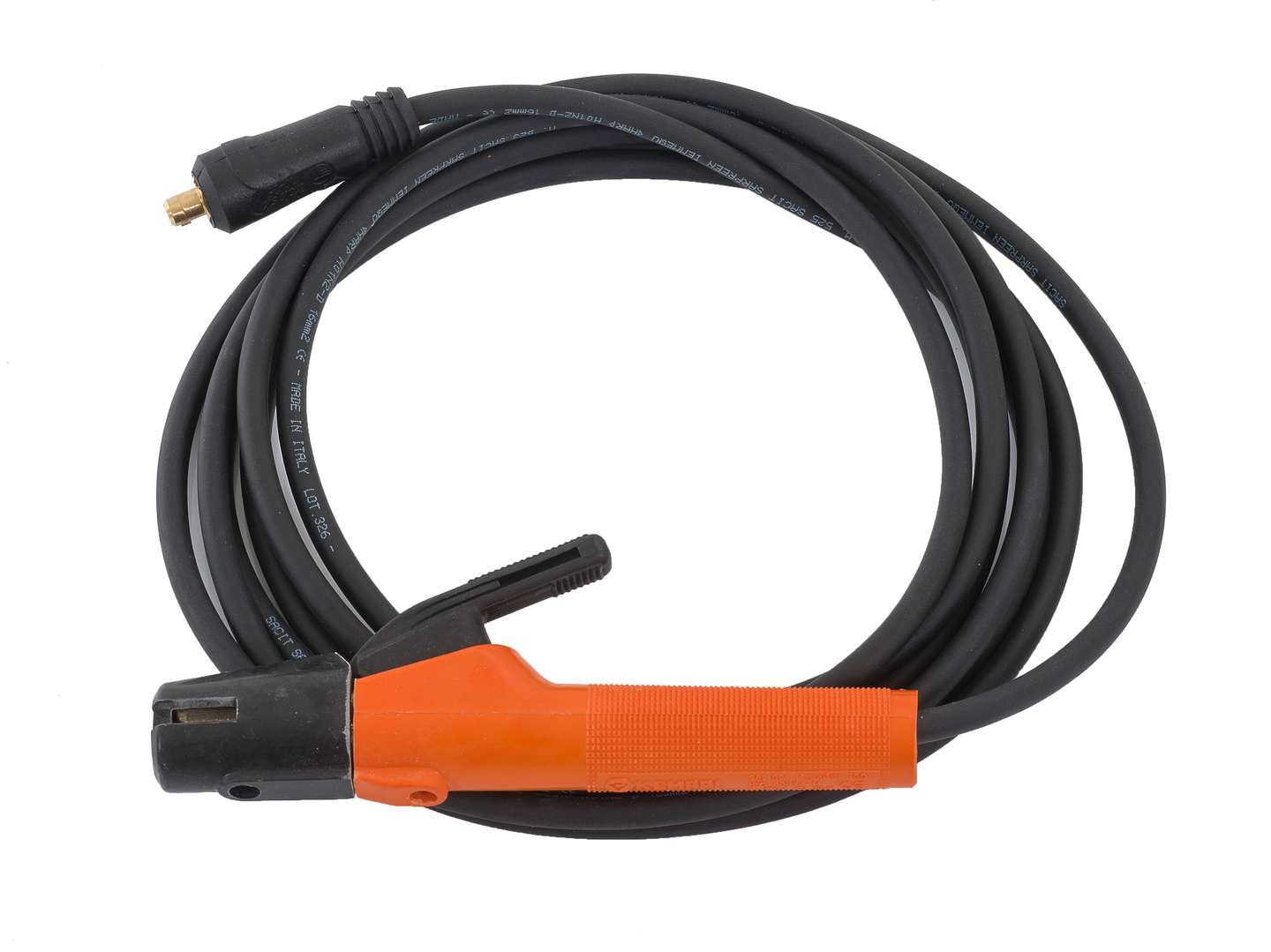 Kupfer Massekabel 4 m 25mm² T50 Gummiqualität mit Erdklemme 300A WELD, 38,99