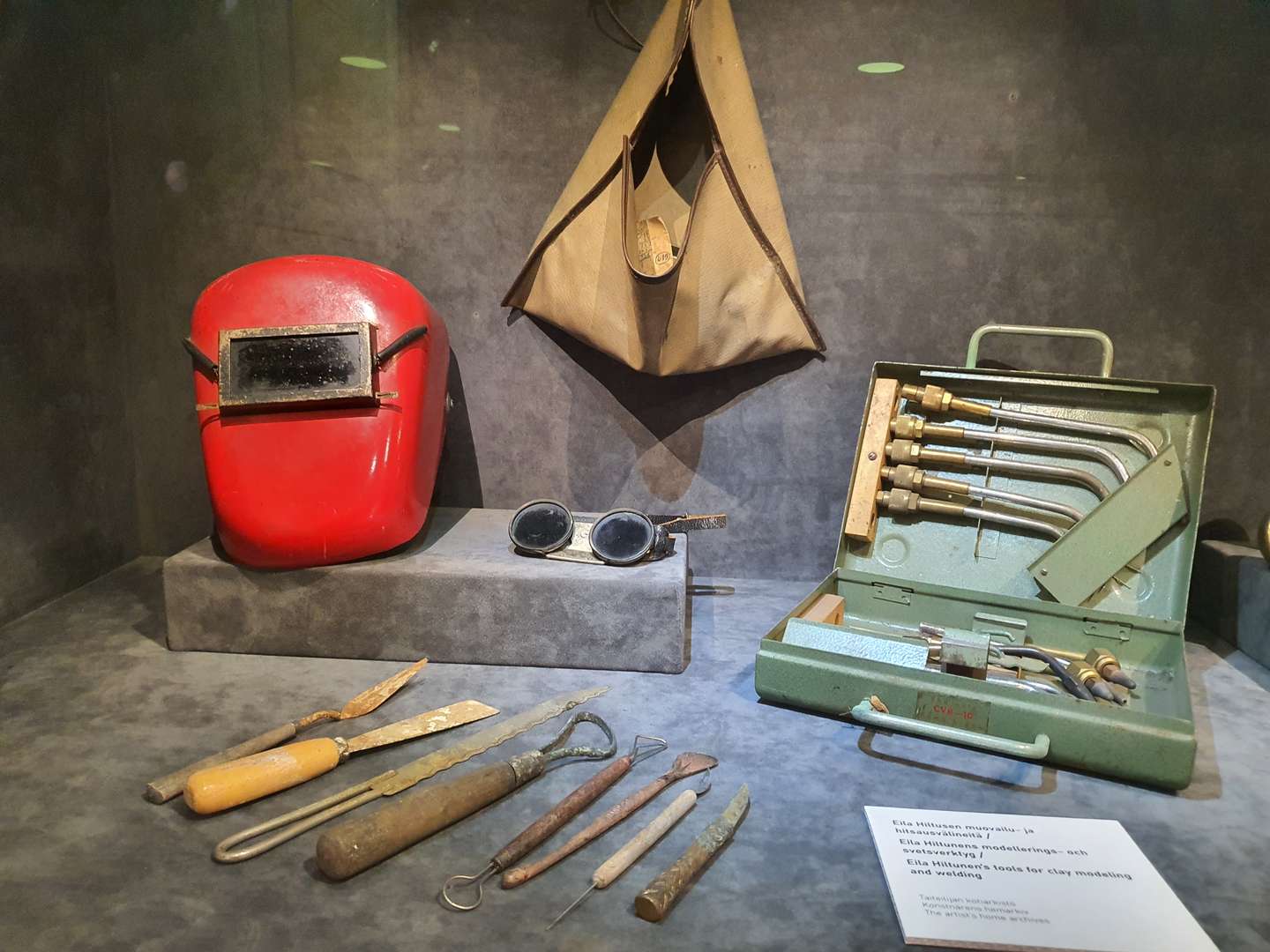 L'équipement de soudage d'Eila Hiltunen datant des années 1960. 
